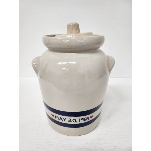 Vintage 1989 Roosevelt Pottery Large Goose Cookie Jar Farmhouse Country 12" - Picture 8 of 13